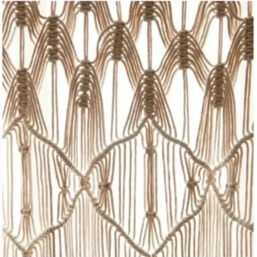 FL Millie Macramé Boho Peasant Knot Hipster Hippie Art Deco Farm Window Curtain